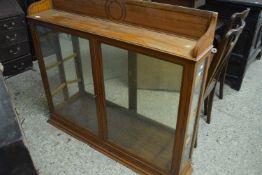 Edwardian mahogany wall cabinet with glazed doors, 120cm wide