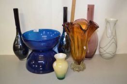 Mixed Lot: Seven various Art Glass vases