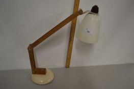 Vintage wood framed anglepoise type desk lamp