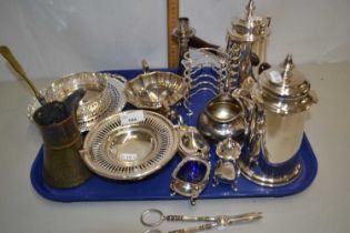 Mixed Lot: Various silver plated tea wares and other items