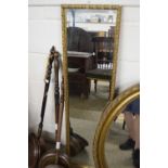 20th Century narrow rectangular gilt framed wall mirror