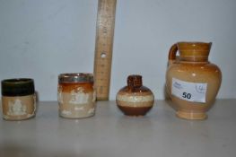 Mixed Lot: Miniature Doulton tankard and similar small jugs (4)