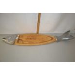 Salmon shaped serving boards