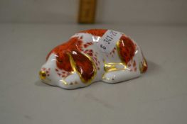 Royal Crown Derby puppy paperweight