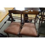 Pair of Victorian bar back dining chairs