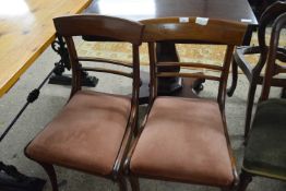 Pair of Victorian bar back dining chairs