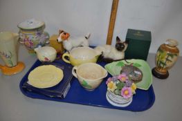 Mixed Lot: Model Jack Russell, various Carlton ware items, small Cloisonne trinket box etc