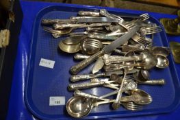 Tray of assorted silver plated cutlery