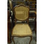 19th Century French cane seated and backed dining chair