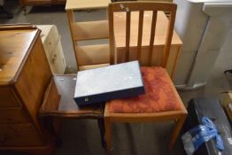 Chair, table and small wooden case