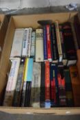 Box containing quantity of various hard back novels etc