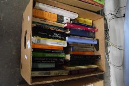 Box containing quantity of various hard and paper back reference books etc