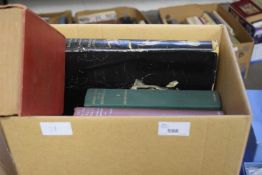 Box containing quantity of various vintage books