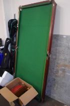 Billiards/pool table and cues