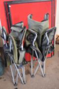 Two folding camping chairs