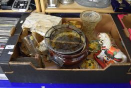 Box containing various glass ware etc