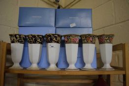 Six boxed Wedgwood vases