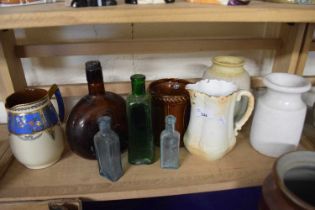 Collection of various jugs, vintage bottles etc