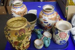 Tray of various ceramics including vases etc (tray not included)