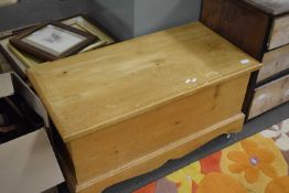 A pine blanket box