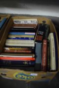 Box containing various books including Folio Society vols etc