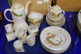 Oriental export tea set (a/f)