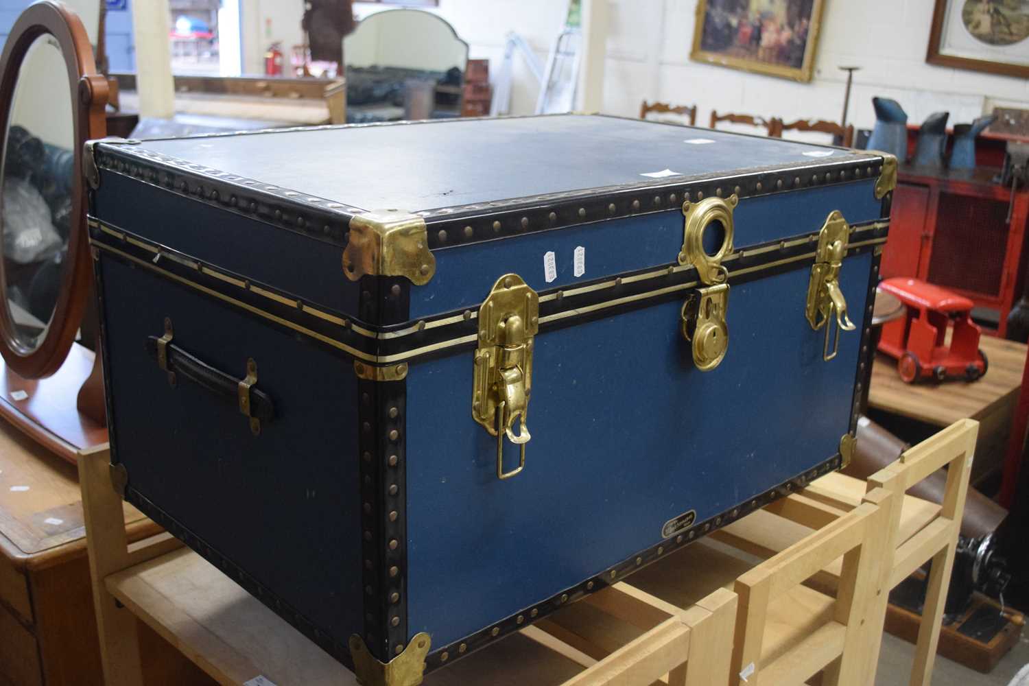 Blue storage trunk