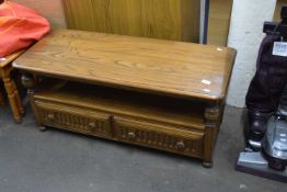 Low carved television cabinet