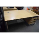 Metal framed modern office desk