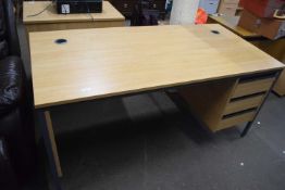 Metal framed modern office desk