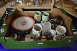 Box containing a quantity of various ceramics