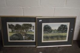 Pair of framed limited edition prints