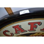 Modern oval glass fibre sign marked "Cafe Crust"