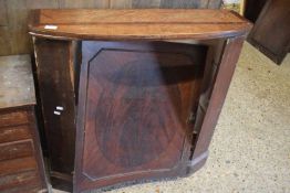 An unusual 19th Century concave fronted single door side cabinet, 90cm wide, requiring significant