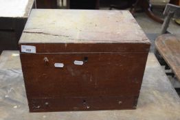 Small 19th Century mahogany hinge top box, for repair