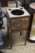 Small Georgian mahogany combination pot cupboard and wash stand, for restoration
