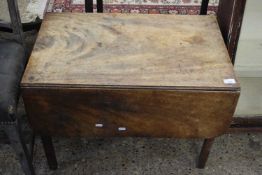 Georgian mahogany Pembroke table with shortened legs, 74cm wide