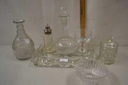 Mixed Lot: Various decanters and other glass wares
