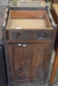Small 19th Century mahogany single door cabinet for restoration