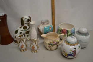 Mixed Lot: Various ceramics to include Chinese ginger jars, a Staffordshire lustre finish model