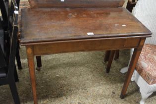 Georgian mahogany card table, for repair, 86cm wide