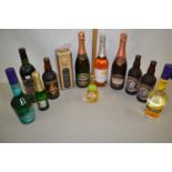 Box of various wines and spirits to include Bulls Blood 1979, Resistance Ale, Sparkling Wine and