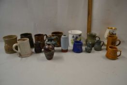 Mixed Lot: Various pottery mugs to include Isle of Scilly, York Rose and various others