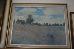 Coloured print on board after Claude Monet