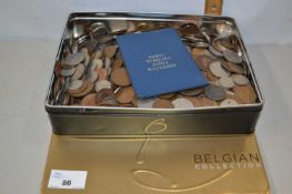 A large box of mainly British coinage to include cased set Britains First Decimal Coins