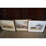 Robin Wheeldon, a group of five coloured prints, Steam Ploughing, Marshall Steam Threshing Set,