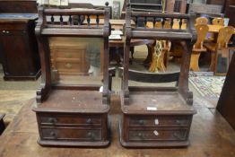 Pair of Victorian cabinet formerly part of a dressing table