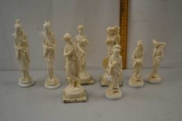 Collection of composition Oriental and classical figurines