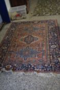 Middle Eastern wool floor rug, 145 x 190cm