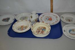 Quantity of Royal Doulton Bunnykins and Wedgwood Beatrix Potter table wares